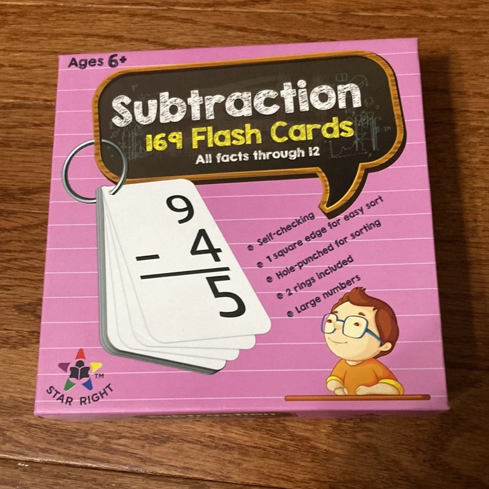 Subtraction Flash Cards - Picture 1 of 5